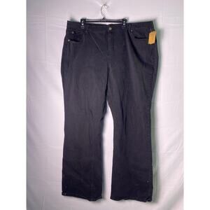 Ashley Stewart Black Denim Bootcut Dark Wash Jeans Women's Size 26